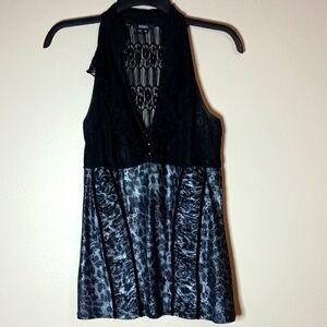 XOXO Leopard and Lace Top